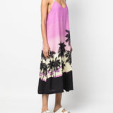 Palm Angels Purple Palm Print Dress