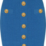 Balmain Button-detail knitted miniskirt