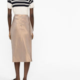 Maison Margiela Beige Floral Detail Midi Skirt