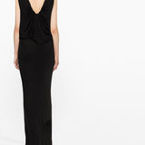 Saint Laurent draped sleeveless jersey dress