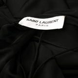 Saint Laurent Black Draped Jersey Dress