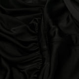 Saint Laurent Black Draped Jersey Dress