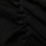 Saint Laurent Black One-Shoulder Semi-Transparent Dress