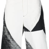 Alexander McQueen abstract-print cotton bermuda shorts