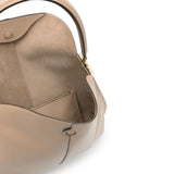 Tod's Beige Tote Bag with Logo Plaque