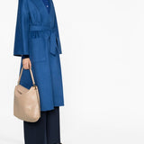 Tod's Beige Tote Bag with Logo Plaque