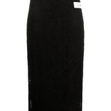 Dolce Gabbana Black Silk Pencil Skirt