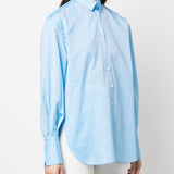 Finamore 1925 Napoli Blue Mussola Shirt