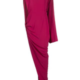 Rick Owens Fuchsia Sculptural Asymmetric MaxiLength Dress