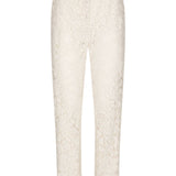 Dolce Gabbana Ivory Floral Lace Trousers
