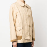 Fay Beige Classic Collar Shirt Jacket