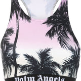 Palm Angels Purple Palm Motif Top