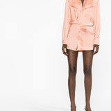 Off-White Salmon Pink Twist Shirt Dress