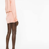 Off-White Salmon Pink Twist Shirt Dress