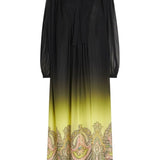 Etro Black Paisley Gradient Dress