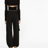 Dolce Gabbana Black Wrap Cutout Top