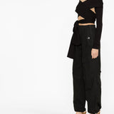 Dolce Gabbana Black Wrap Cutout Top