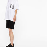 Comme des Garcons White Slogan Print T-shirt