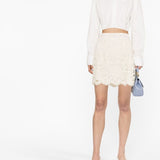 Dolce & Gabbana floral-lace miniskirt