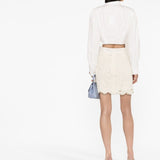 Dolce & Gabbana floral-lace miniskirt