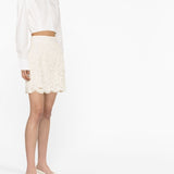 Dolce & Gabbana floral-lace miniskirt