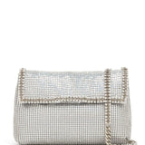 Rosantica Silver Crystal Mesh Bag