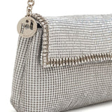 Rosantica Silver Crystal Mesh Bag