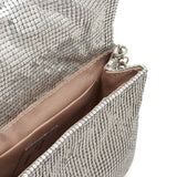 Rosantica Silver Crystal Mesh Bag