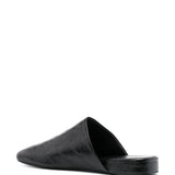 Balenciaga debossed-logo leather mules
