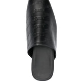 Balenciaga debossed-logo leather mules