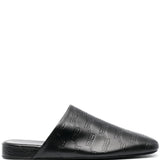 Balenciaga debossed-logo leather mules