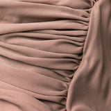 Saint Laurent Taupe Draped Ruched Minidress