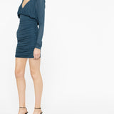 Saint Laurent draped mini dress