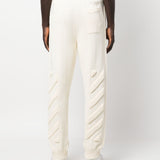 Off White Diag-stripe knitted track pants