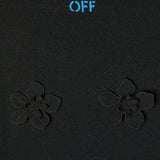 Off White Black Floral Hooded Dress