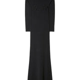 Off White Black Floral Hooded Dress