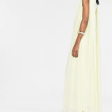 Jil Sander Yellow Draped Maxi Dress