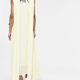 Jil Sander Yellow Draped Maxi Dress