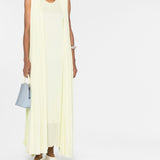 Jil Sander Yellow Draped Maxi Dress