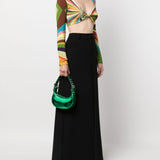 By Far Green Iridescent Metallic Tote