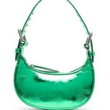 By Far Green Iridescent Metallic Tote