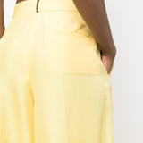 Bally Canary Silk Wide Leg Trousers