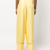 Bally Canary Silk Wide Leg Trousers