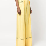 Bally Canary Silk Wide Leg Trousers