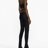 MUGLER Black Flared Cut-Out Trousers