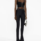 MUGLER Black Flared Cut-Out Trousers