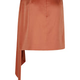 Jonathan Simkhai Red Asymmetric Ruched Skirt
