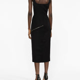 Alexander McQueen zip-embellished Midi Dress