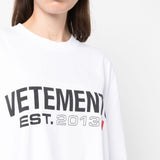 Vetements White Front Logo T Shirt