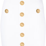 Balmain Ribbed-knit mini skirt